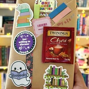Mystery Book Package with Chai Tea and Stickers